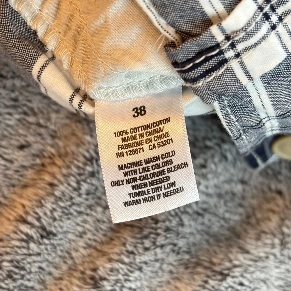 Aeropostale Men Plaid Flat Front Shorts Y2K Size 38 (fits like 40) Chino 19664